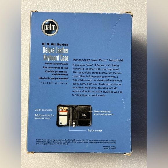 Original Palm “Deluxe Leather Keyboard Case” For Palm III & VII, P10719U. - Picture 2 of 8